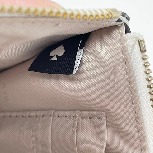 Kate Spade All Love Zippered Coin Pouch‎ POUCH ONLY White Leather Multi KB561 - Picture 8 of 9